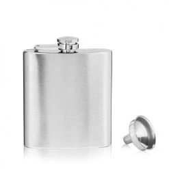 True Brands Stainless Steel Flask With Funnel