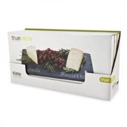 True Brands True Fabrications Slate Cheese Board 7 True Brands True Fabrications Slate Cheese Board