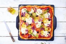 Emile Henry Bakeware Emile Square Pizza Stone, Burgundy