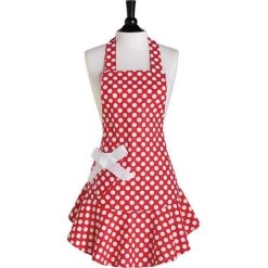 Jessie Steele Josephine Apron, Red & White Polka Dot