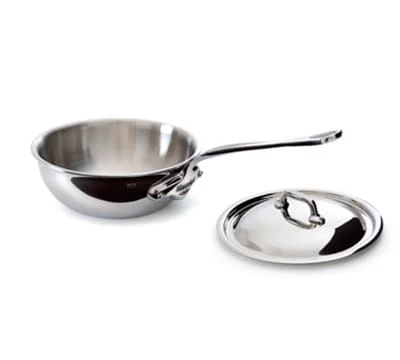Mauviel Curved Splayed Sauté Pan W/ Lid Cookware 4 Mauviel Curved Splayed Sauté Pan W/ Lid Cookware