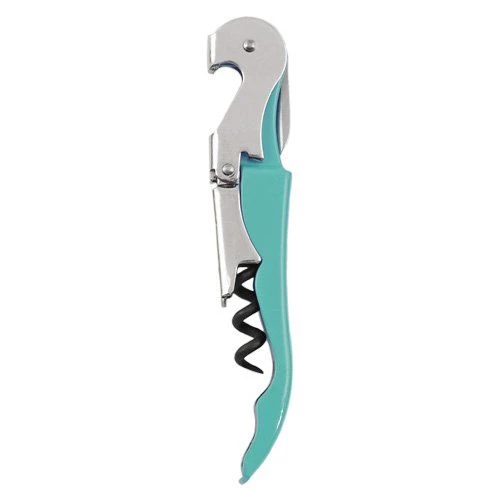 True Brands Double-Hinged Waiter's Corkscrew, Teal Barware 3 True Brands Double-Hinged Waiter's Corkscrew, Teal Barware