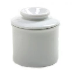 Norpro White Porcelain Butter Keeper Dinnerware