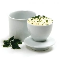 Norpro White Porcelain Butter Keeper Dinnerware 7 Norpro White Porcelain Butter Keeper Dinnerware