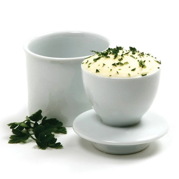Norpro White Porcelain Butter Keeper Dinnerware 5 Norpro White Porcelain Butter Keeper Dinnerware