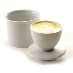 Norpro White Porcelain Butter Keeper Dinnerware 6 Norpro White Porcelain Butter Keeper Dinnerware