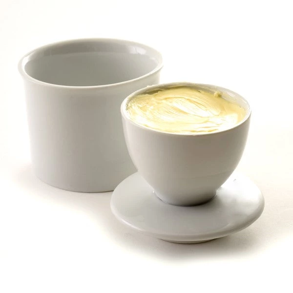 Norpro White Porcelain Butter Keeper Dinnerware 4 Norpro White Porcelain Butter Keeper Dinnerware