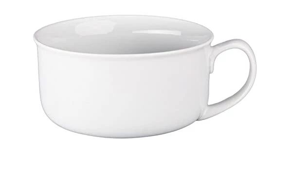 BIA White Porcelain Soup Bowl With Handle 3 BIA White Porcelain Soup Bowl With Handle