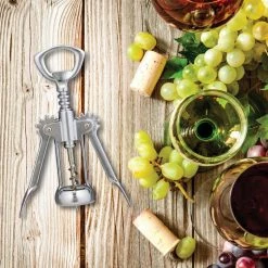 Harold Import Co. Table/Bar Wing Corkscrew, Chrome 7 Harold Import Co. Table/Bar Wing Corkscrew, Chrome