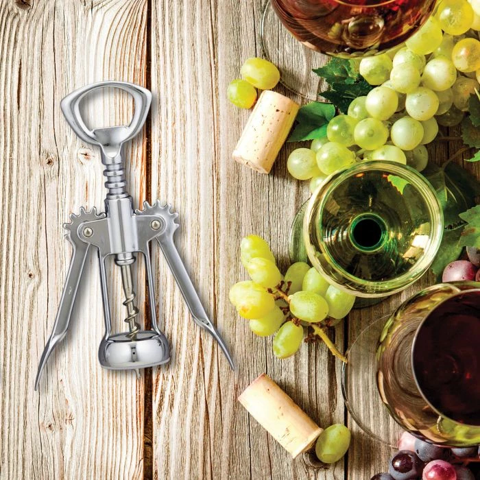 Harold Import Co. Table/Bar Wing Corkscrew, Chrome 5 Harold Import Co. Table/Bar Wing Corkscrew, Chrome