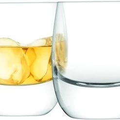 LSA Barware Bar Whisky DOF Tumbler 9oz Set Of 2