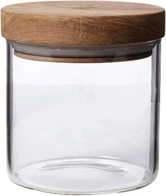 Browne Berard Glass Storage Jar With Olive Lid Travel & Storage 3 Browne Berard Glass Storage Jar With Olive Lid Travel & Storage