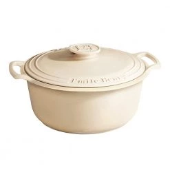 Emile Henry Cookware Emile Sublime Dutch Oven/Stewpot 7.5 Qt., Creme