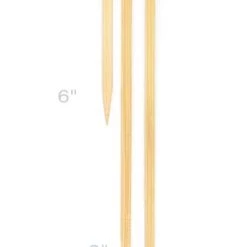 RSVP Flat Bamboo Skewers – 6″ Long Outdoor