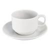 BIA Bistro White Porcelain Teacup And Saucer Coffee & Tea 2 BIA Bistro White Porcelain Teacup And Saucer Coffee & Tea