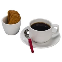 BIA Bistro White Porcelain Teacup And Saucer Coffee & Tea