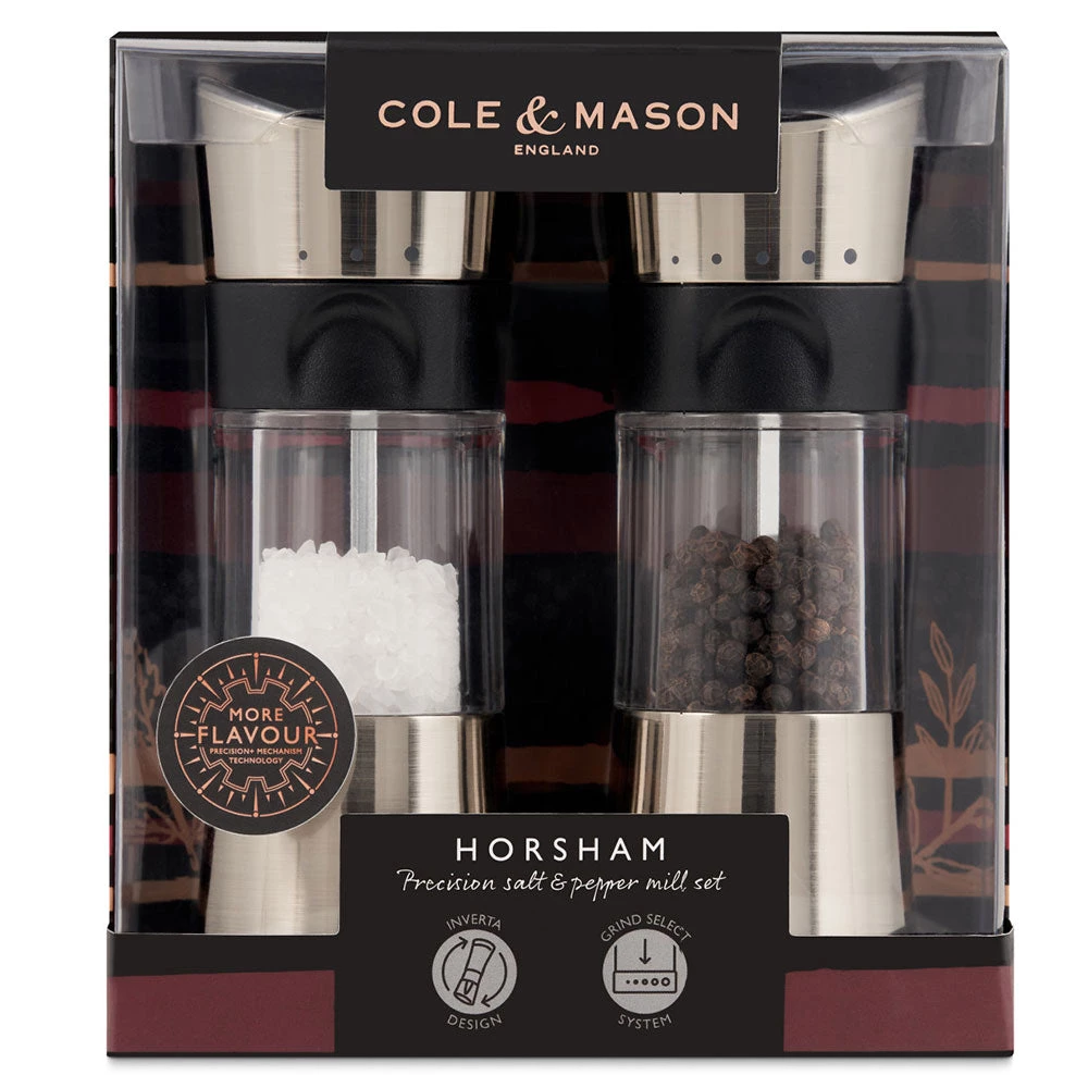 Zyliss Cole & Mason Horsham Salt & Pepper Set, Chrome 5 Zyliss Cole & Mason Horsham Salt & Pepper Set, Chrome
