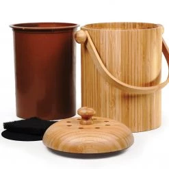 RSVP Bamboo Compost Pail Table & Counter Accessories