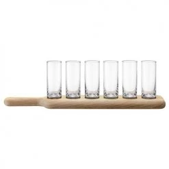 LSA Table/Bar Paddle Vodka Set & Oak Paddle
