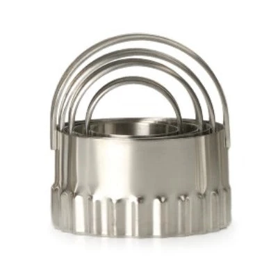 RSVP Round Rippled Biscuit Cutters Bakeware 3 RSVP Round Rippled Biscuit Cutters Bakeware