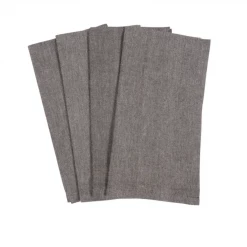 Aprons, Towels, & Hotpads KAF Chambray Napkin - Black Set Of 4