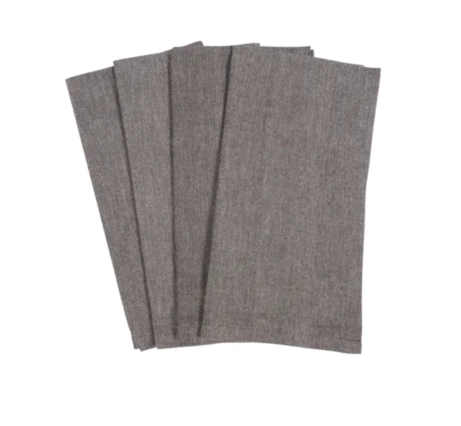Aprons, Towels, & Hotpads KAF Chambray Napkin - Black Set Of 4 3 Aprons, Towels, & Hotpads KAF Chambray Napkin - Black Set Of 4