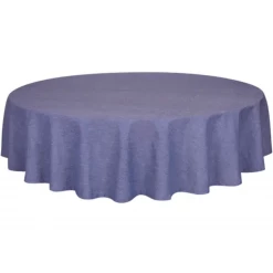 KAF Chambray Tablecloth - Navy Round 70" Aprons, Towels, & Hotpads