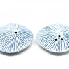 Art Floral Trading Art Floral Salt And Pepper Shakers, Seashell, White/Blue 1 Art Floral Trading Art Floral Salt And Pepper Shakers, Seashell, White/Blue