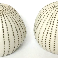 Art Floral Trading Art Floral Salt And Pepper Shakers, Pebble, White/Brown Salt And Pepper Mills