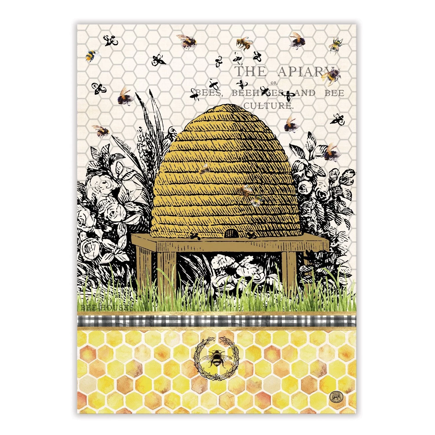Michel Design Works Michel Design Kitchen Towel, Honey & Clover Michel Design Works 3 Michel Design Works Michel Design Kitchen Towel, Honey & Clover Michel Design Works