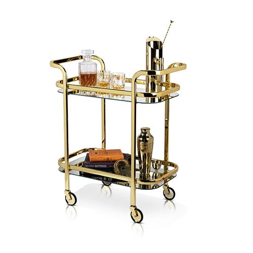 True Brands Belmont Bar Cart Table/Bar 3 True Brands Belmont Bar Cart Table/Bar