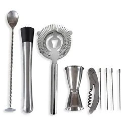 Picnic Time 10-Piece Roll Up Bar Kit Table/Bar