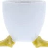 BIA Table & Counter Accessories White Chicken Footed Egg Cup With Yellow Feet 2 BIA Table & Counter Accessories White Chicken Footed Egg Cup With Yellow Feet
