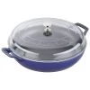 Staub Braiser W/Glass Lid, 3.5 Qt., Dark Blue Cookware 1 Staub Braiser W/Glass Lid, 3.5 Qt., Dark Blue Cookware