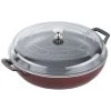 Staub Braiser W/Glass Lid, 3.5 Qt., Grenadine 2 Staub Braiser W/Glass Lid, 3.5 Qt., Grenadine