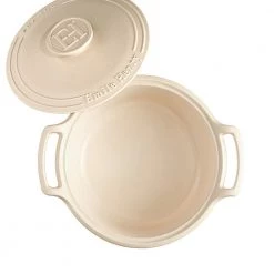 Emile Henry Cookware Emile Sublime Dutch Oven/Stewpot, 4 Qt., Creme