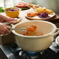 Emile Henry Cookware Emile Sublime Dutch Oven/Stewpot 7.5 Qt., Creme