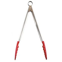 Browne Kitchen Tools Cuisipro Silicone Tongs, Red