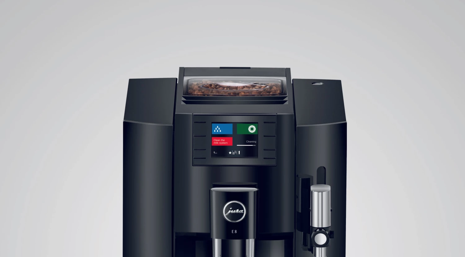 JURA E8 Automatic Coffee Machine, Piano Black - NEW VERSION 4 JURA E8 Automatic Coffee Machine, Piano Black - NEW VERSION