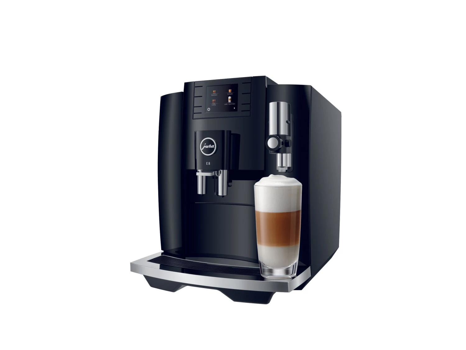 JURA E8 Automatic Coffee Machine, Piano Black - NEW VERSION 6 JURA E8 Automatic Coffee Machine, Piano Black - NEW VERSION