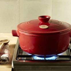 Emile Henry Flame Round Stewpot, Burgundy Cookware