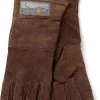 Fox Run Outset Leather Grill Gloves, Brown 2 Fox Run Outset Leather Grill Gloves, Brown