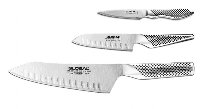 Cutlery Global 3-Piece Knife Set (G-83, GS-90, GS-38) 3 Cutlery Global 3-Piece Knife Set (G-83, GS-90, GS-38)