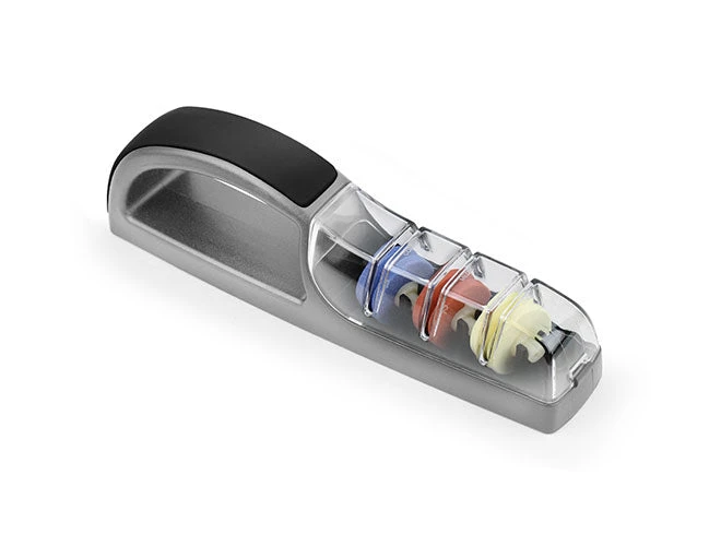 Cutlery Global Minosharp Plus 3 Stage Sharpener, Black/Gray 3 Cutlery Global Minosharp Plus 3 Stage Sharpener, Black/Gray