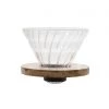 Hario V60 Glass Dripper #2, Olive Wood Base Coffee & Tea