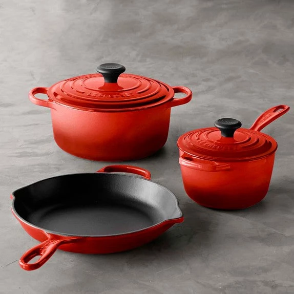 Le Creuset 5-Piece Signature Set, Cerise Cookware 4 Le Creuset 5-Piece Signature Set, Cerise Cookware