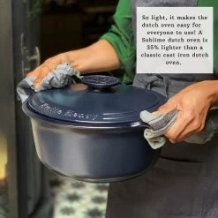 Emile Henry Emile Sublime Dutch Oven/Stewpot 7.5 Qt., Indigo Cookware 11 Emile Henry Emile Sublime Dutch Oven/Stewpot 7.5 Qt., Indigo Cookware