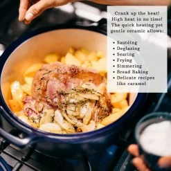 Emile Henry Emile Sublime Dutch Oven/Stewpot, 6 Qt., Indigo 11 Emile Henry Emile Sublime Dutch Oven/Stewpot, 6 Qt., Indigo