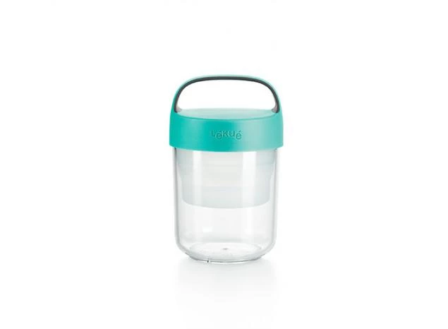 Travel & Storage Lekue 14 Oz. Jar To Go, Turquoise 3 Travel & Storage Lekue 14 Oz. Jar To Go, Turquoise