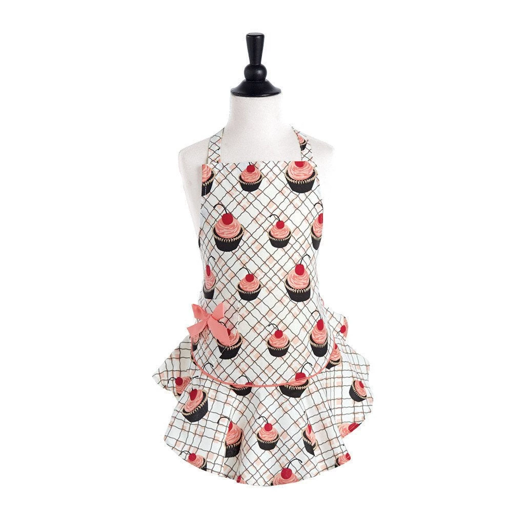 Jessie Steele Child's Apron, Cherry Cupcakes 3 Jessie Steele Child's Apron, Cherry Cupcakes